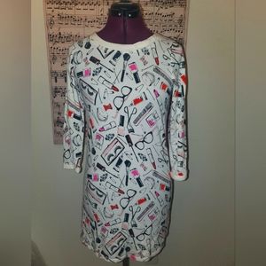 Kate Spade Cosmetics/Makeup Print Sleep Shirt XS